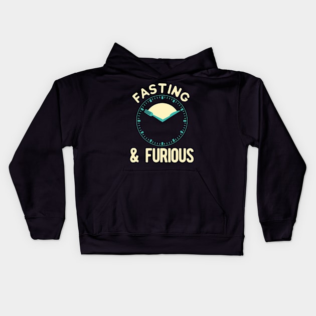 Funny Fasting Kids Hoodie by TheVintageChaosCo.